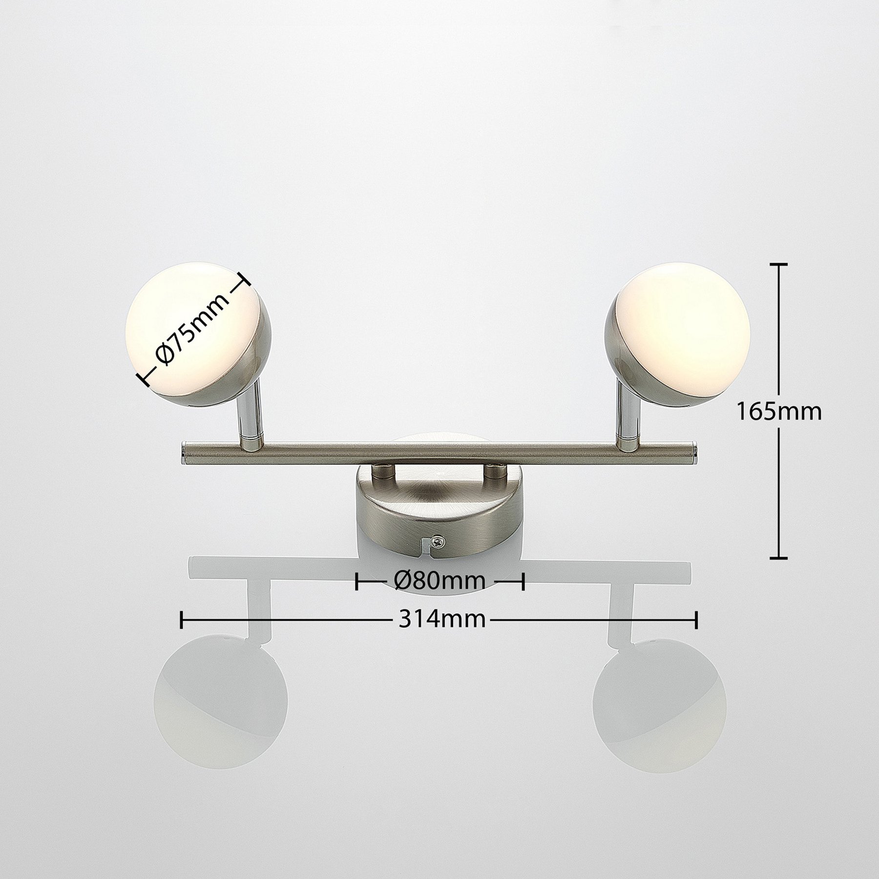 Lindby Lientje LED-taklampe, to lyskilder