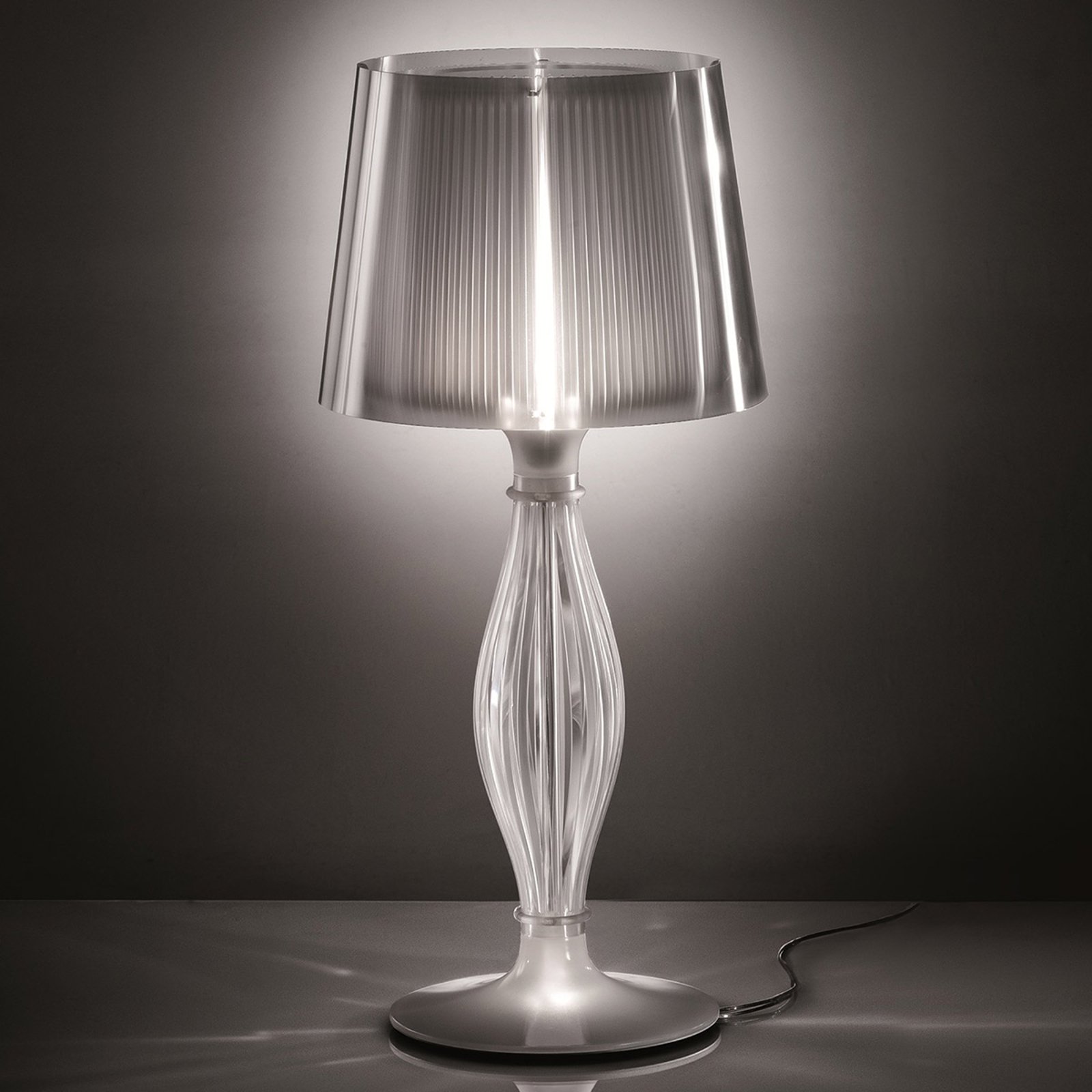 Transparent bordlampe Liza