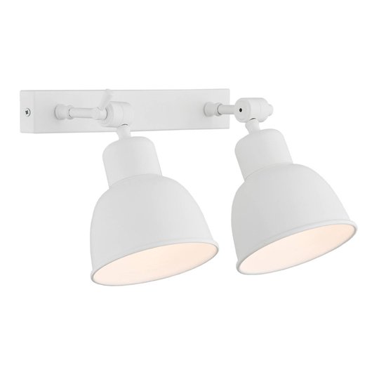 Vegglampe Emoti, 2 lyskilder, hvit