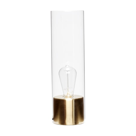 Bordlampe ø12xh40 cm - Glass/Messing