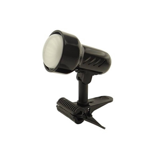 Klemmelampe KM Black med kabel og plugg, E14