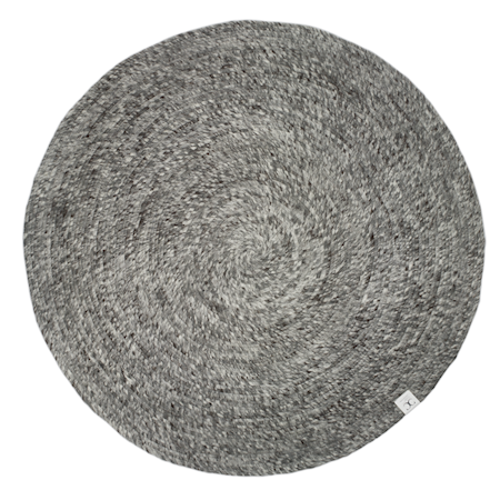 Merino Teppe Granitt Rundt 160 cm
