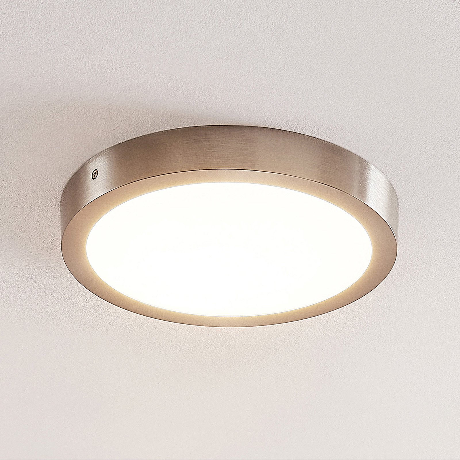 ELC Merina LED-taklampe nikkel, 30 cm
