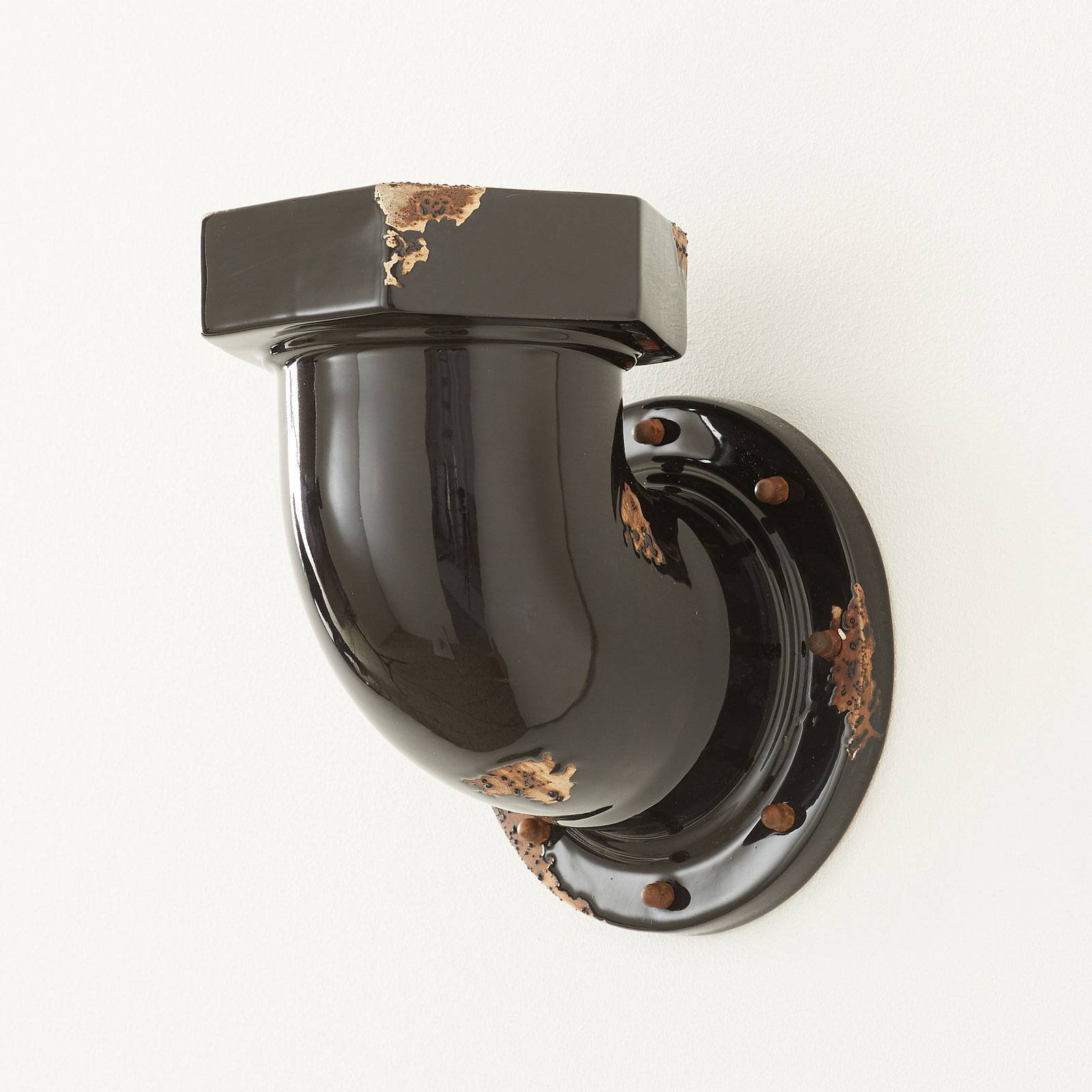 Vegglampe C1810 i rørform, svart