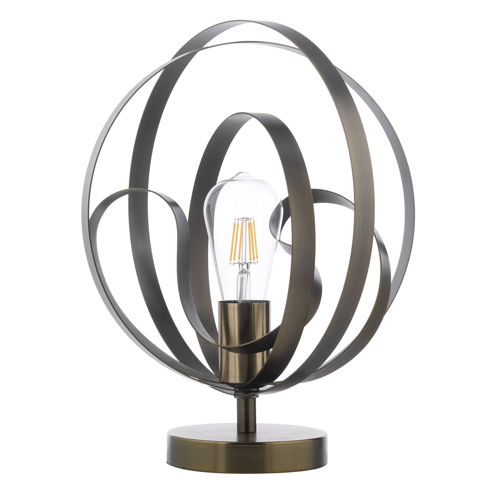 Bordlampe Yoga med metallbånd