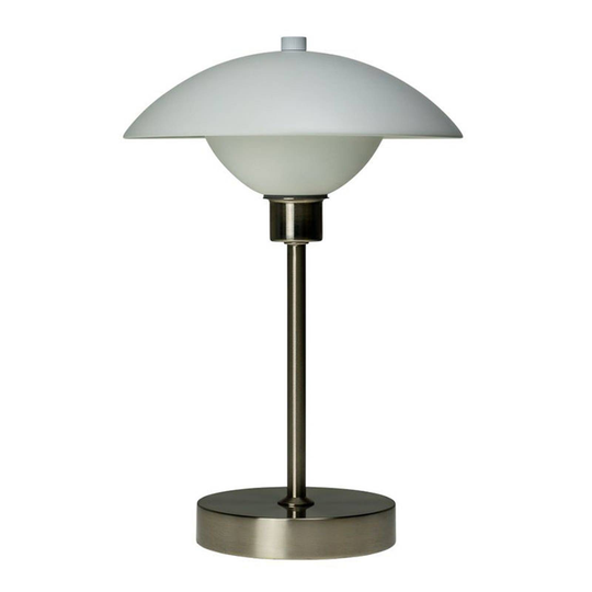 Dyberg Larsen Roma LED-bordlampe batteri hvit/stål