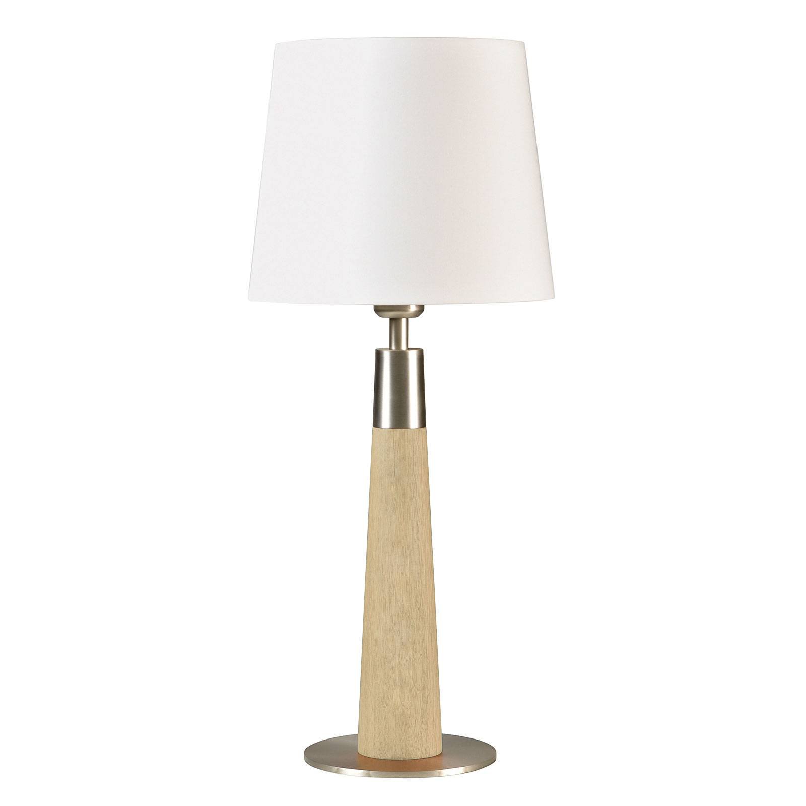 HerzBlut Conico bordlampe, hvit, eik natur, 58 cm