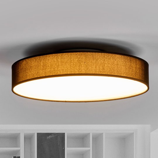 LED-stoff-taklampe Saira, 40 cm, svart