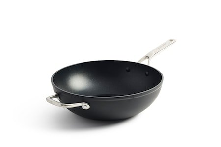 Forged Hardened Aluminium Wok med ekstra håndtak 30 cm