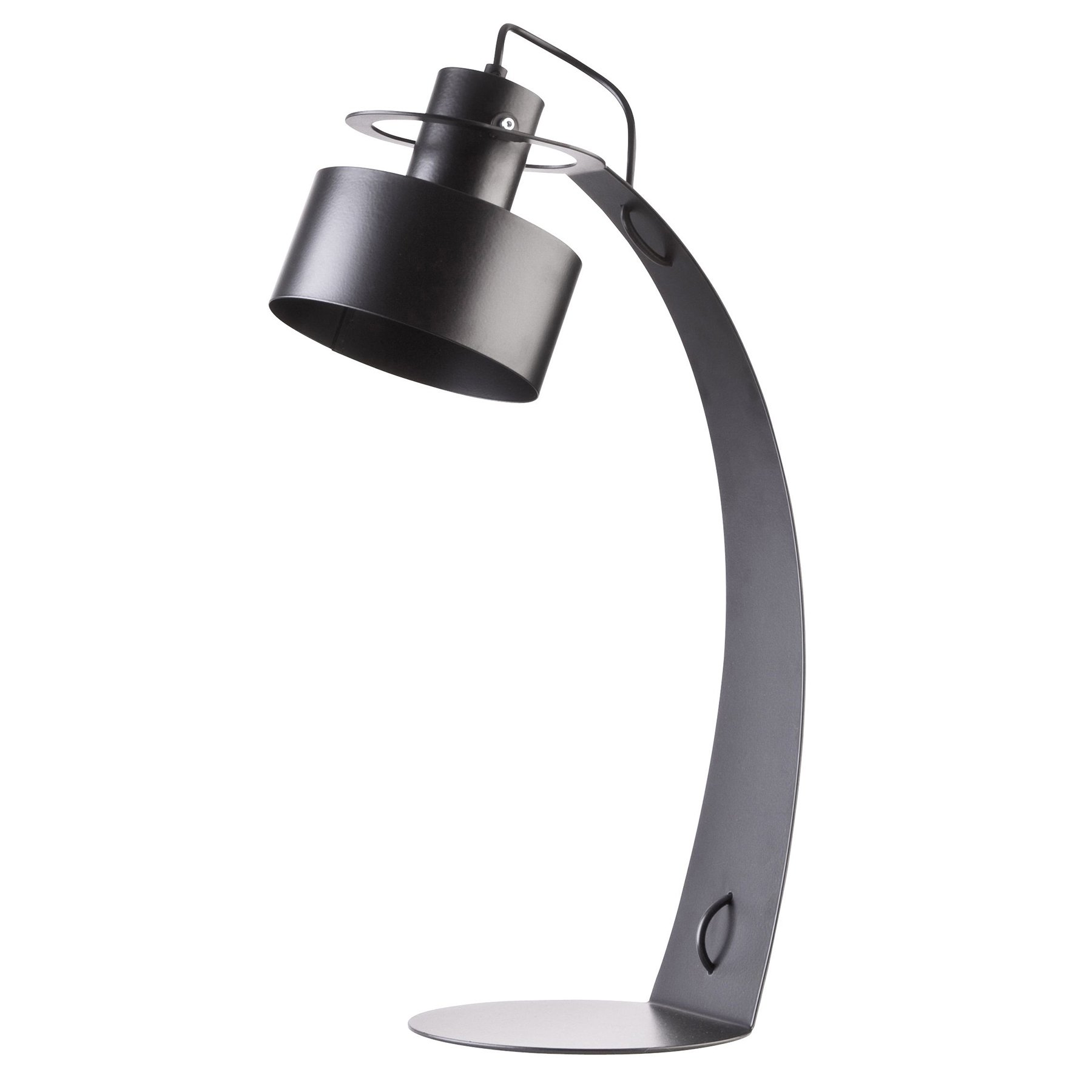 Bordlampe Rif av metall, svart