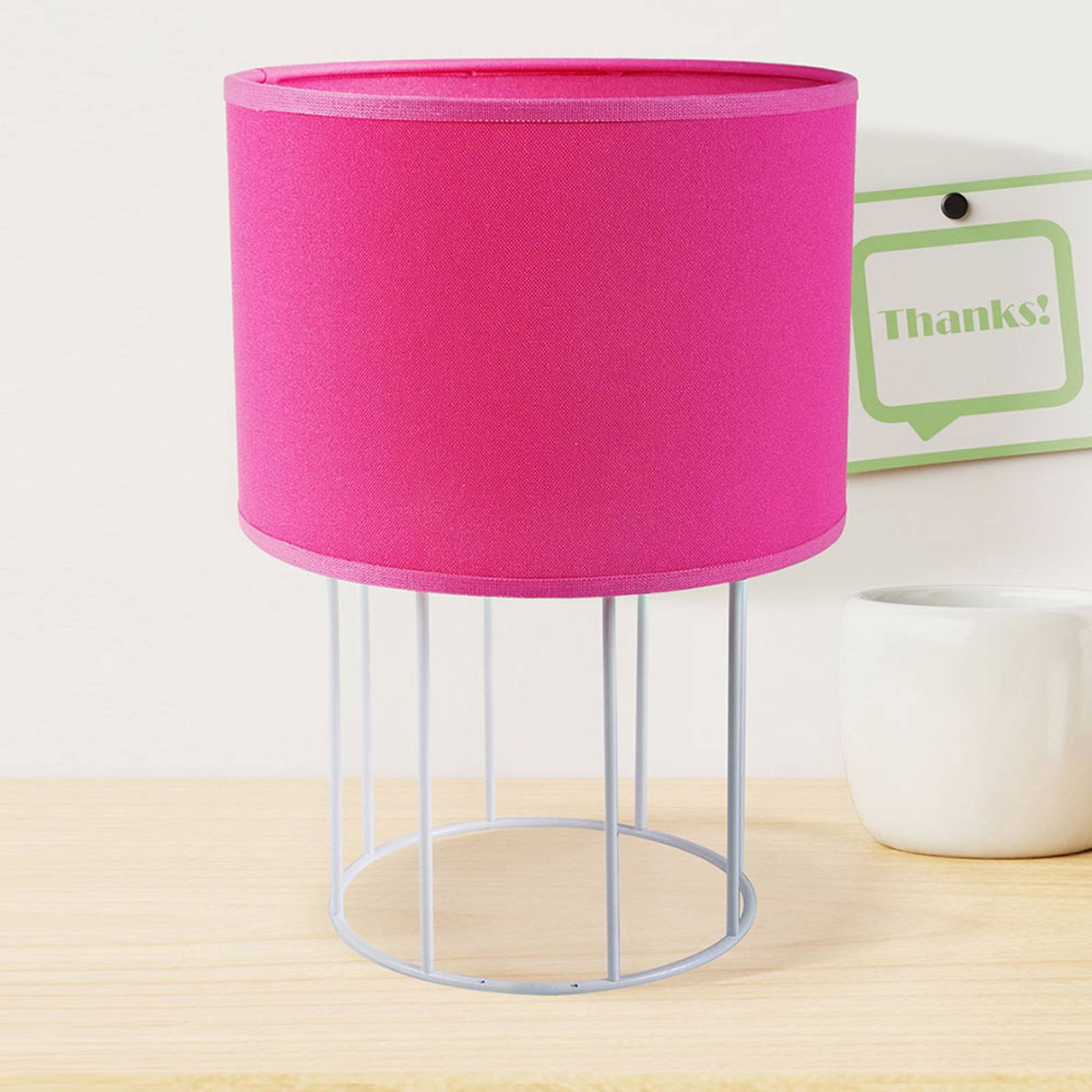 Bordlampe Carla S, rosa