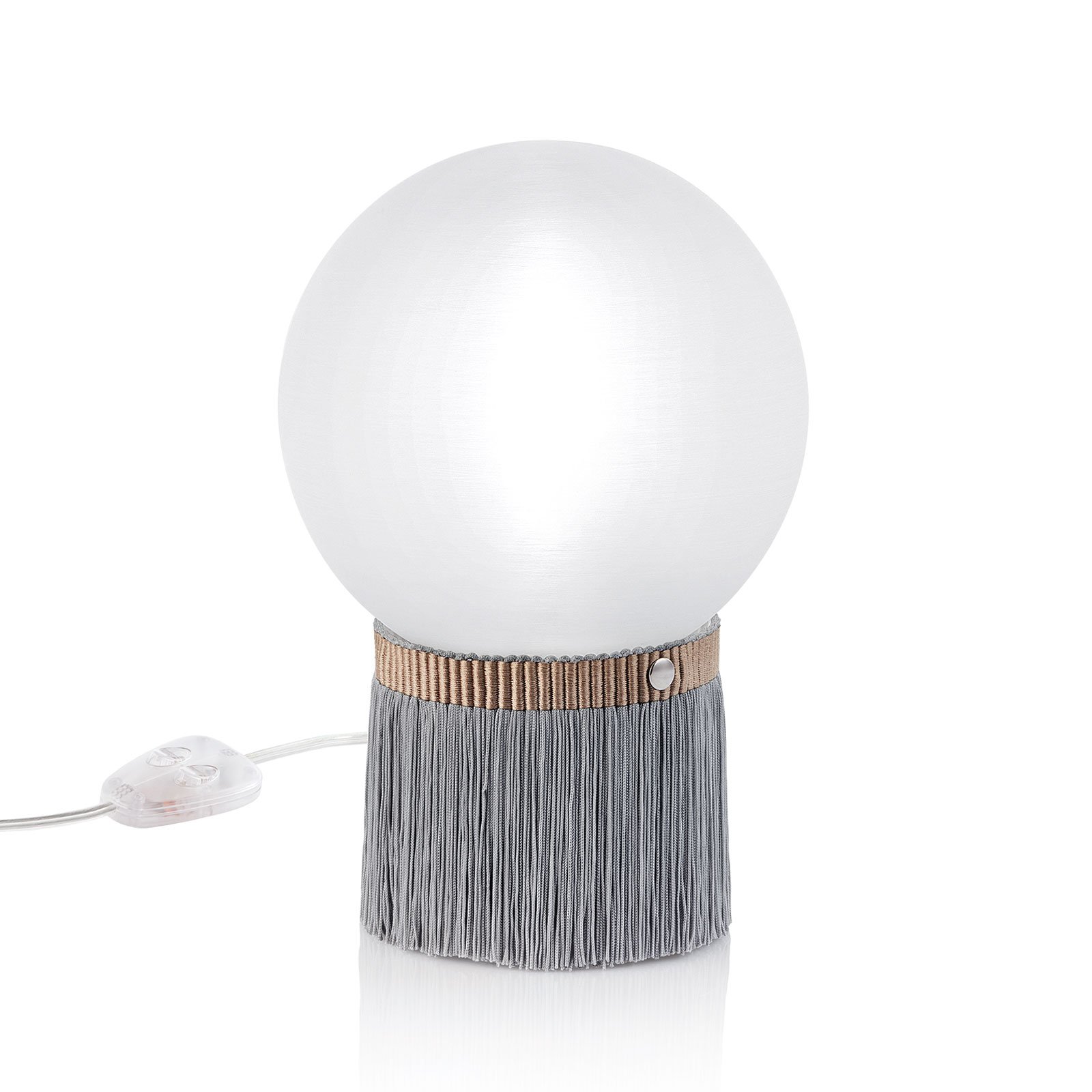Slamp Atmosfera bordlampe Fringe 20 cm grå