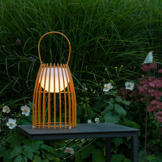 LED-bordlampe Fjara, brun