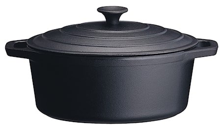 Gryte oval 4,3 liter, med jernlokk