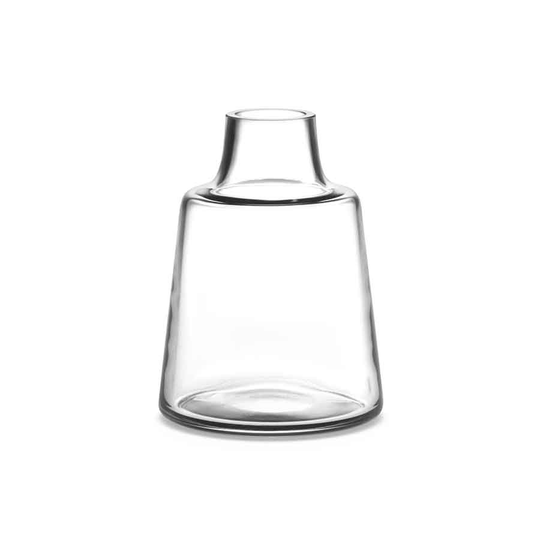 Holmegaard Flora Vase, Kort clear H 12