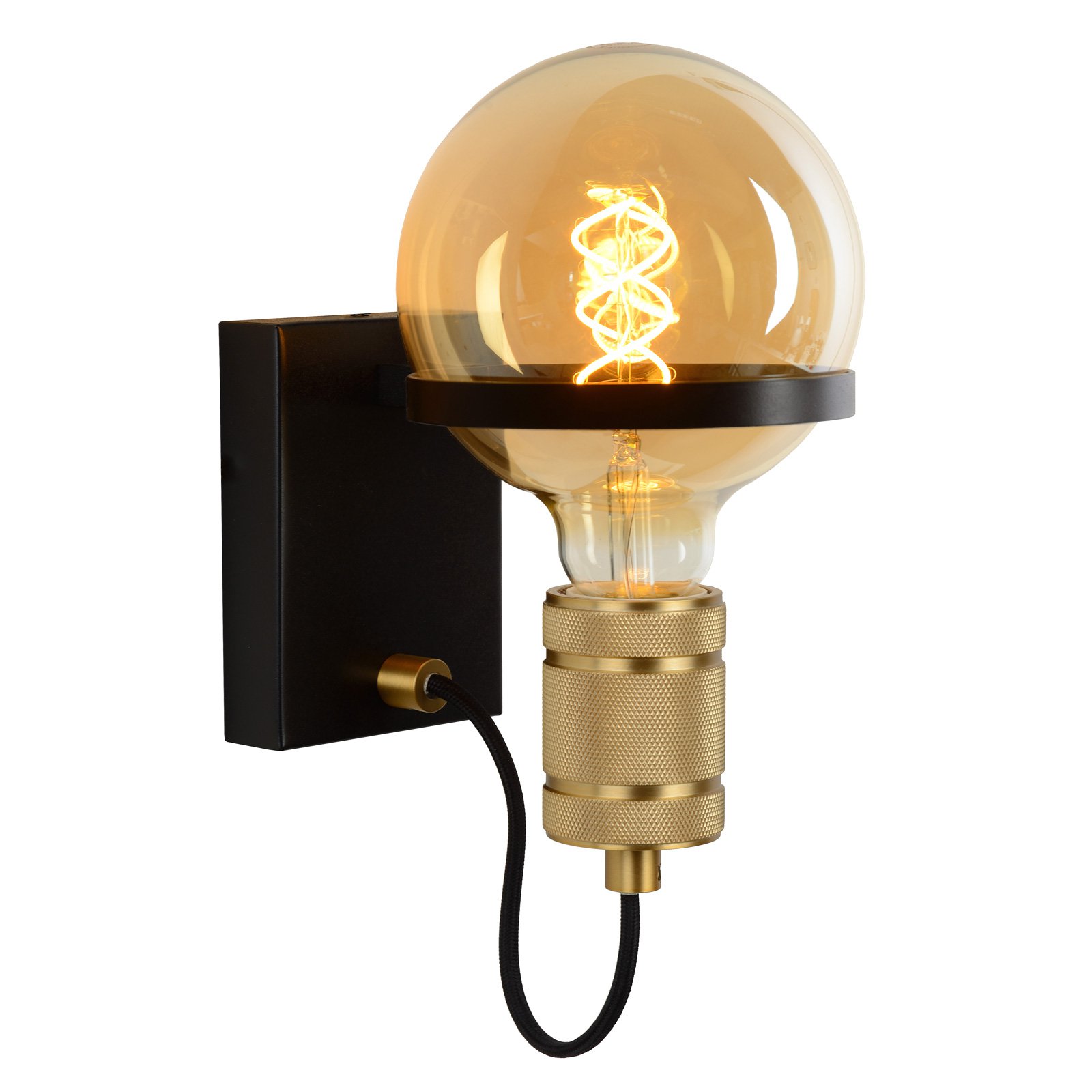 Ottelien vegglampe, svart/gull