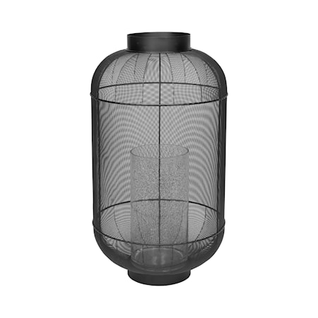 Bull Lykt 82,5 cm Metall/Glass Svart
