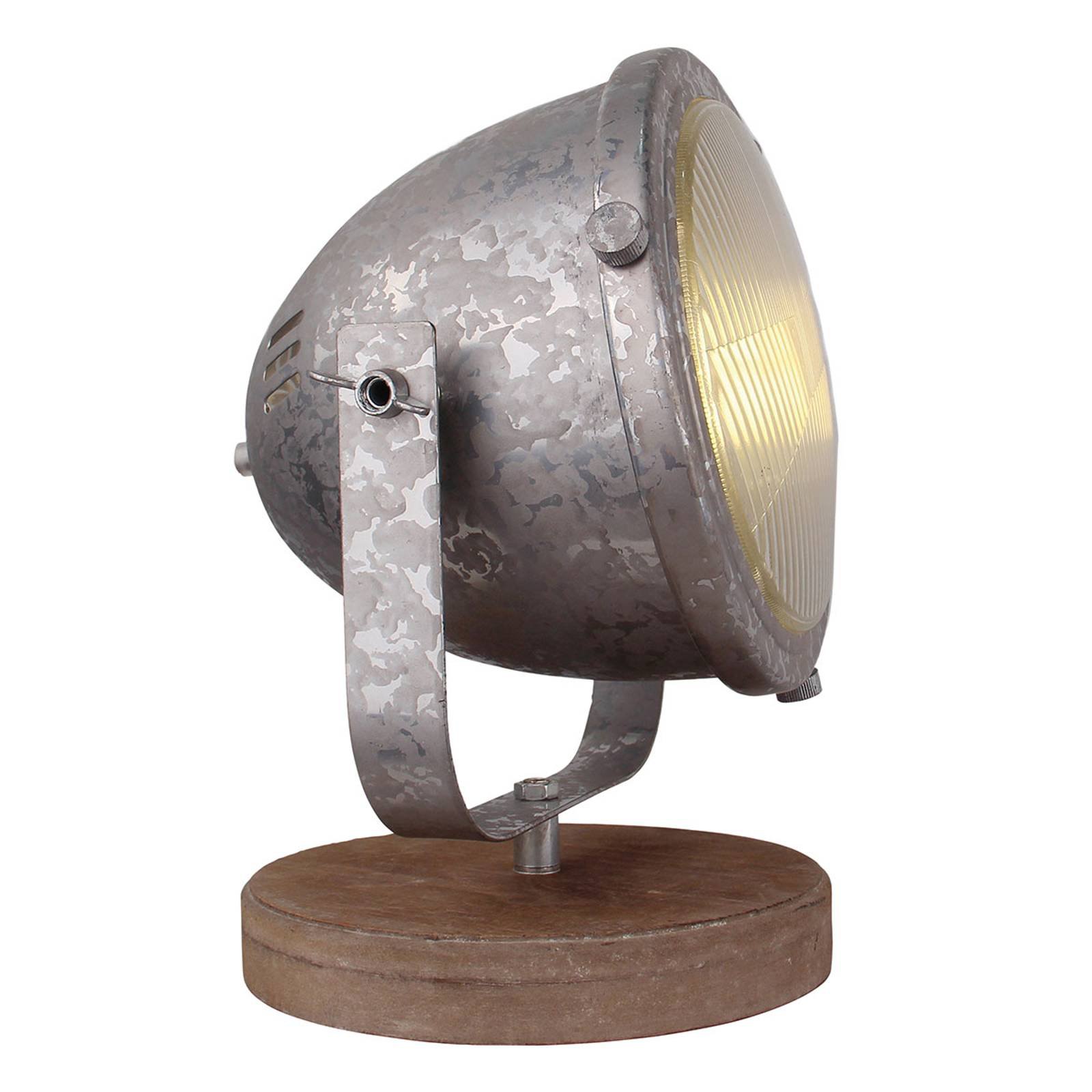 Bordlampe Woody, galvanisert