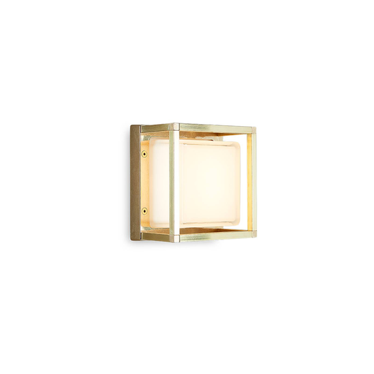 Utendørs LED-vegglampe Ice Cubic 3404, natur
