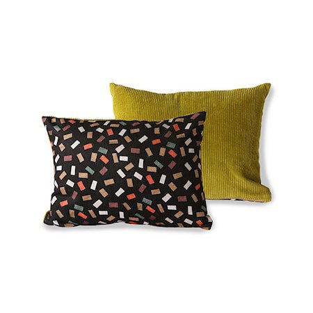 DORIS Printed/rib Pute Flakes 30x40 cm