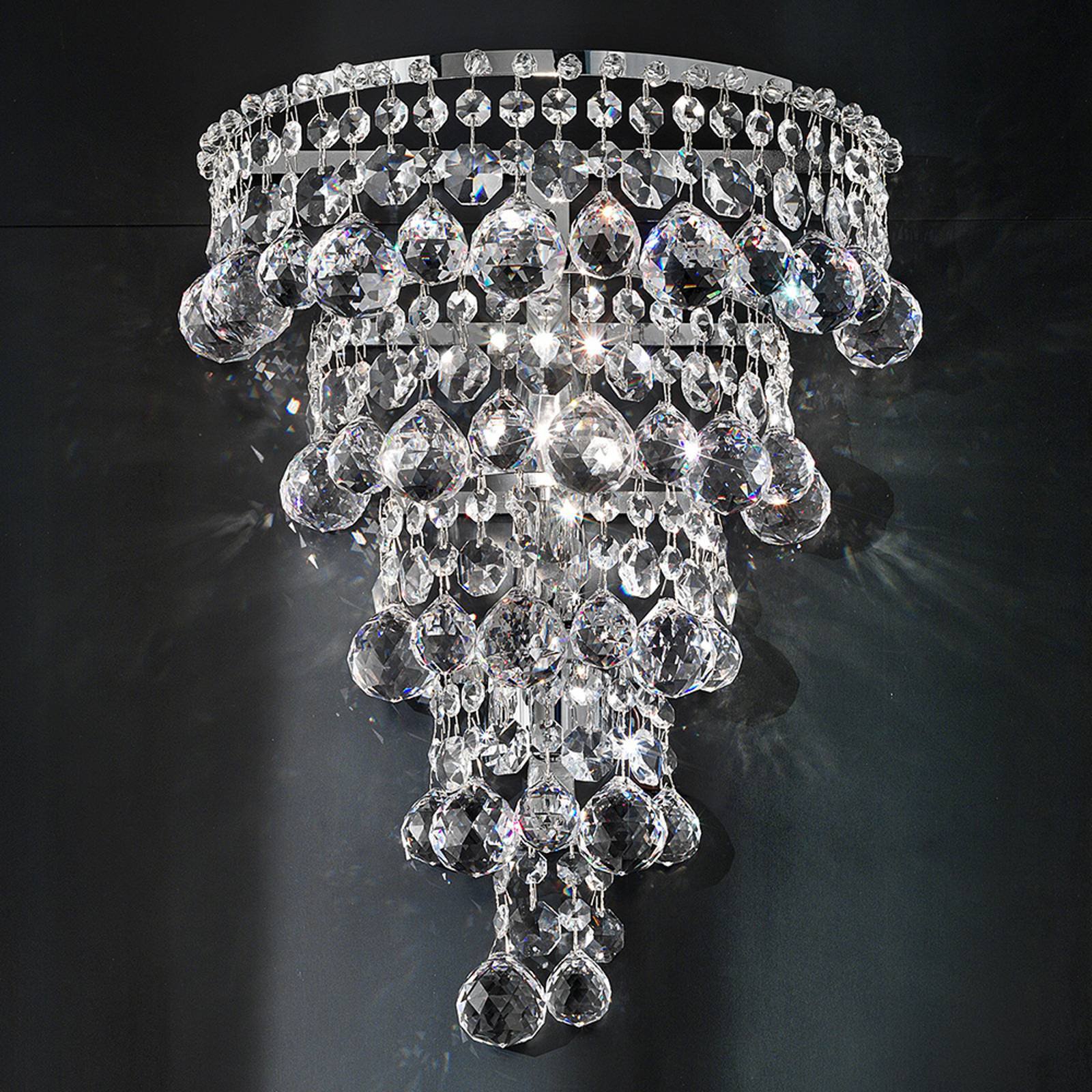 Vegglampe Ascana m. Asfour-krystall
