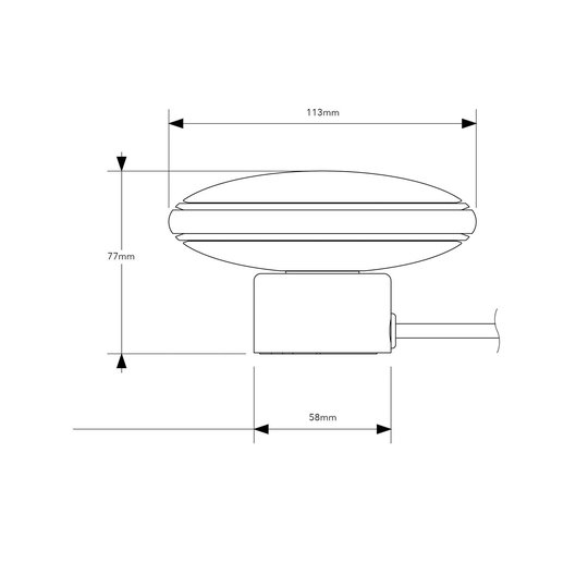 Shade ØS1 mini bord ringer svart fot hvit