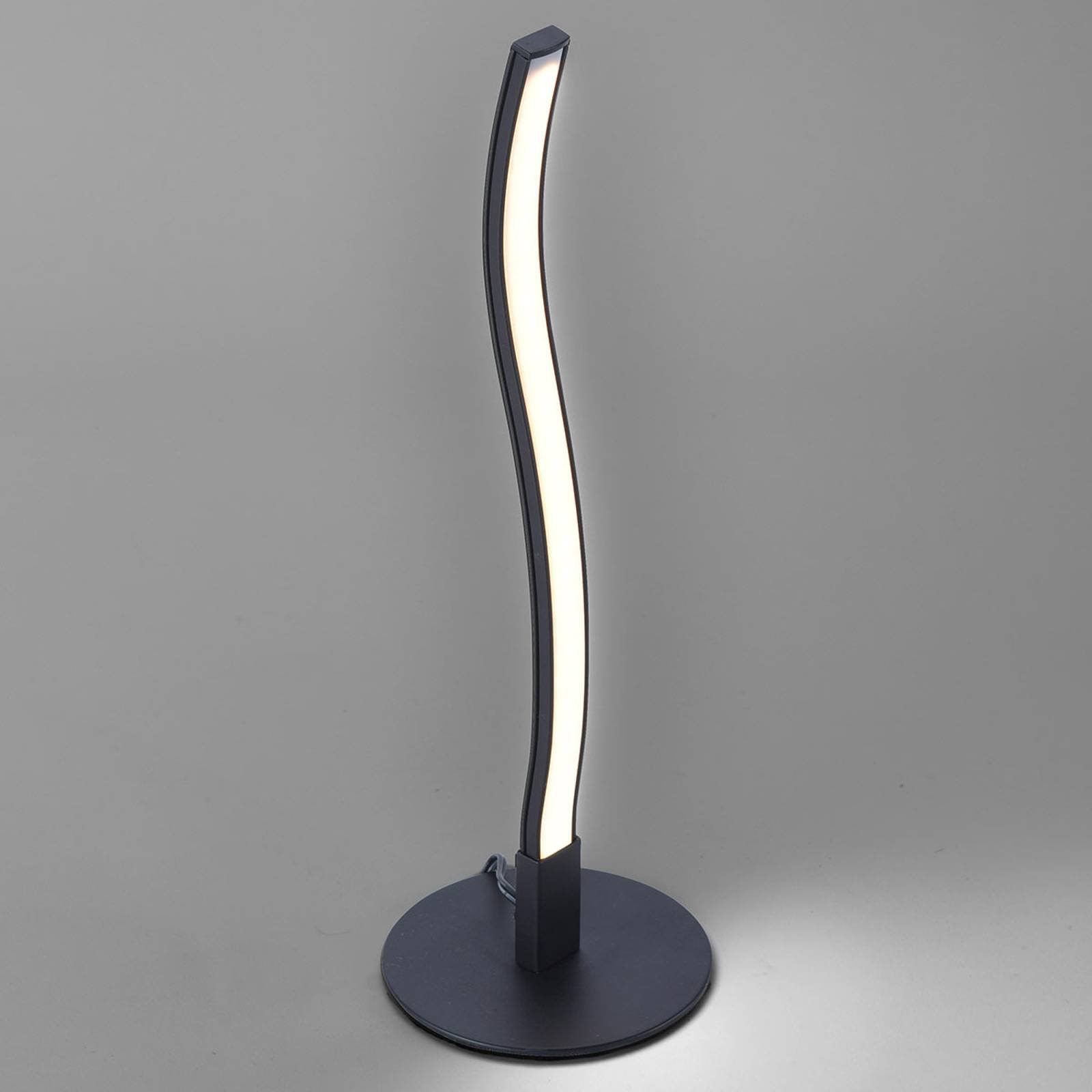 Wave LED-bordlampe med bryter svart