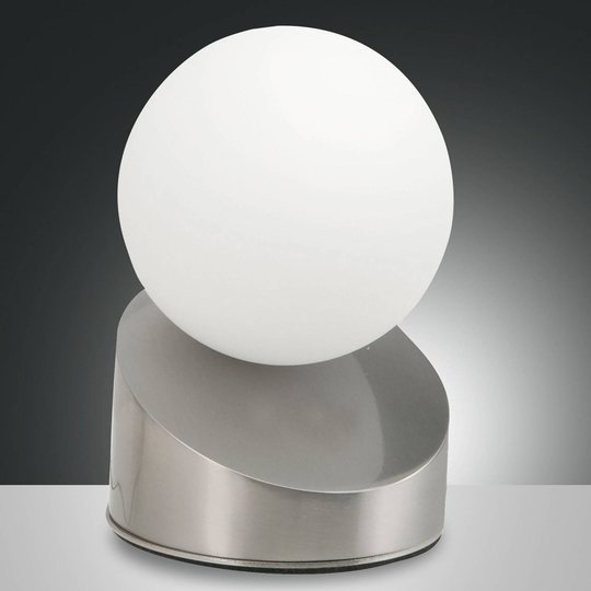 LED-bordlampe Gravity, nikkel