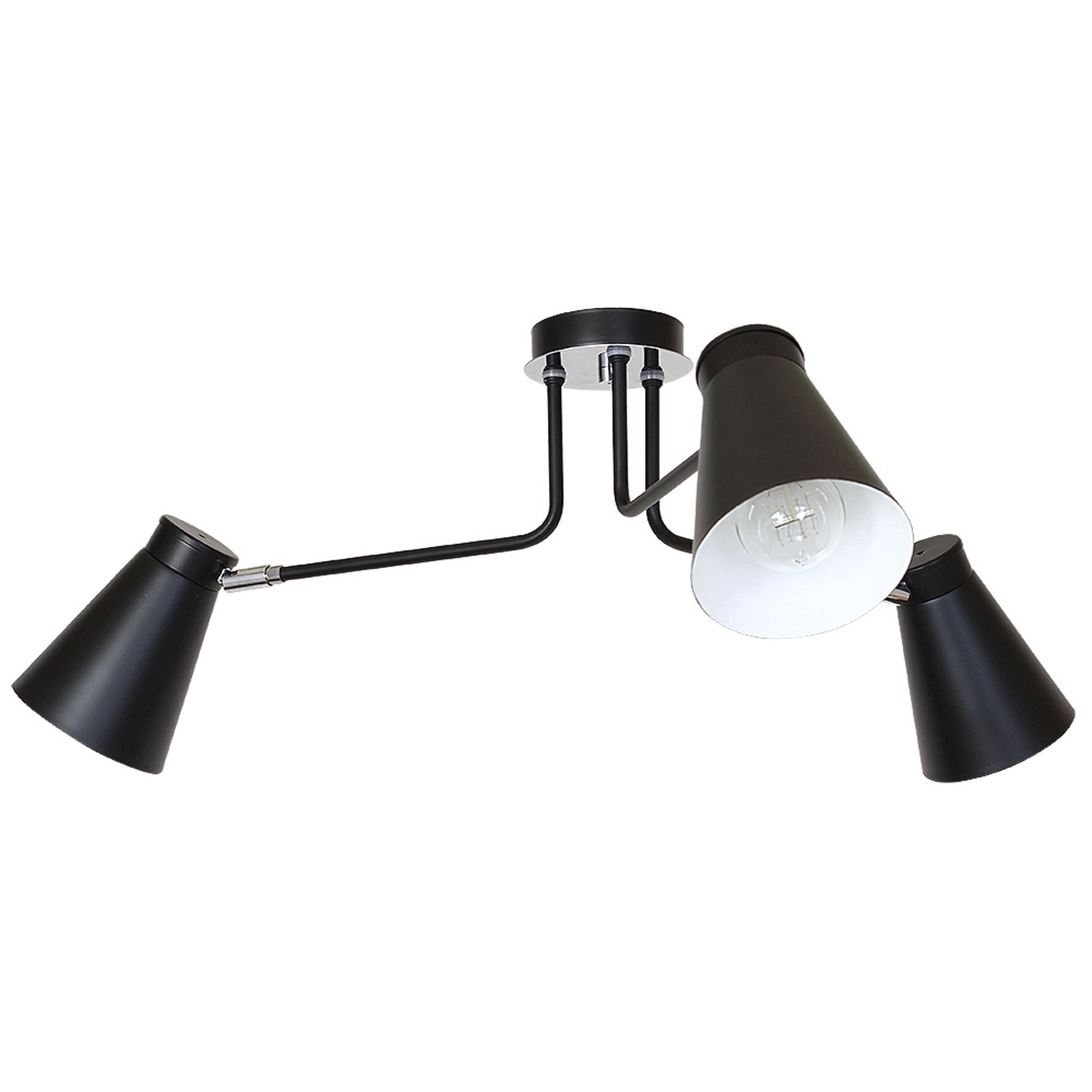 Bevan taklampe, rund, 3 lyskilder