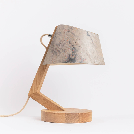 ALMUT 1411 bordlykt bølget Ø23cm stein