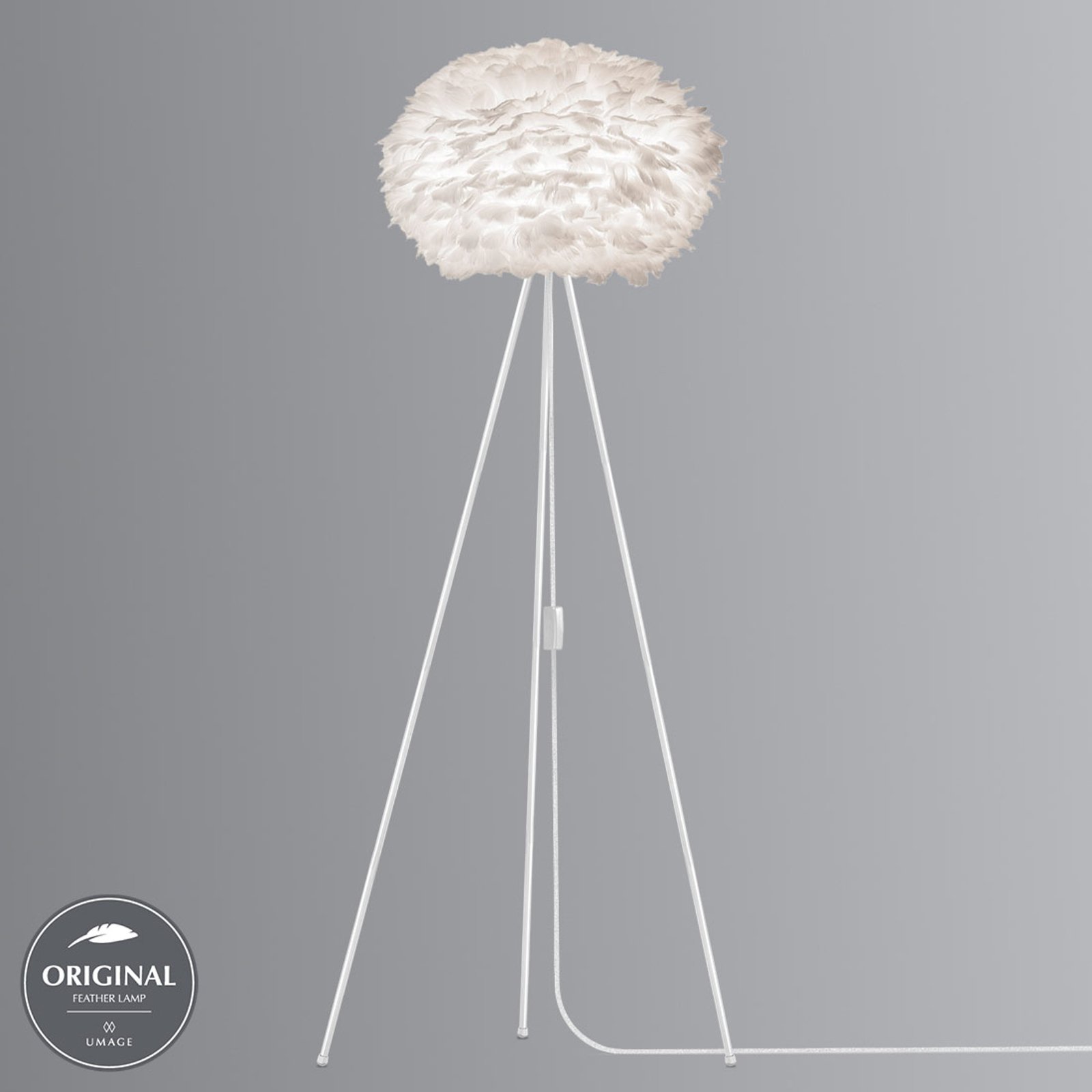 UMAGE Eos medium gulvlampe Tripod hvit