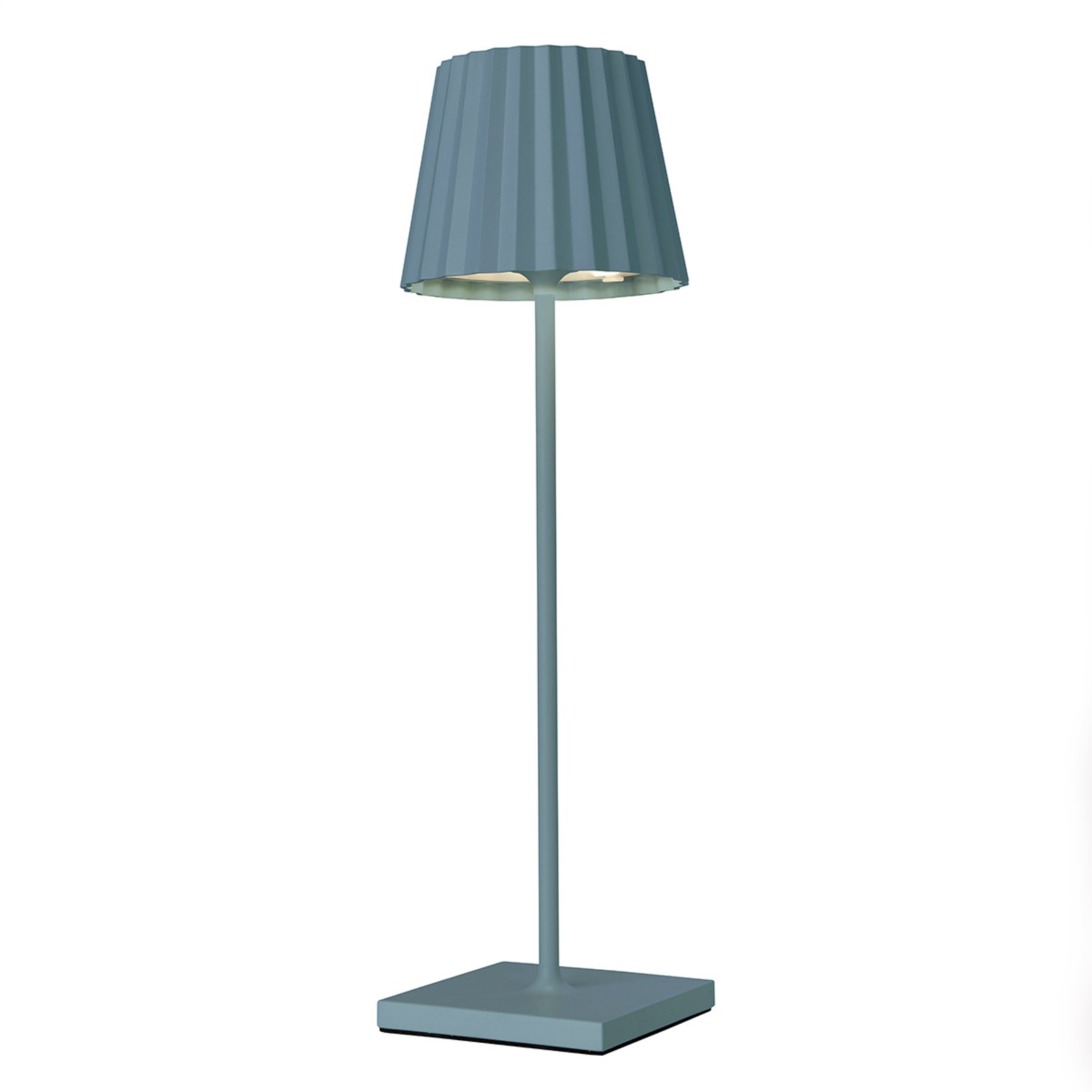 LED-bordlampe Troll 2.0 for uteområdet, blå