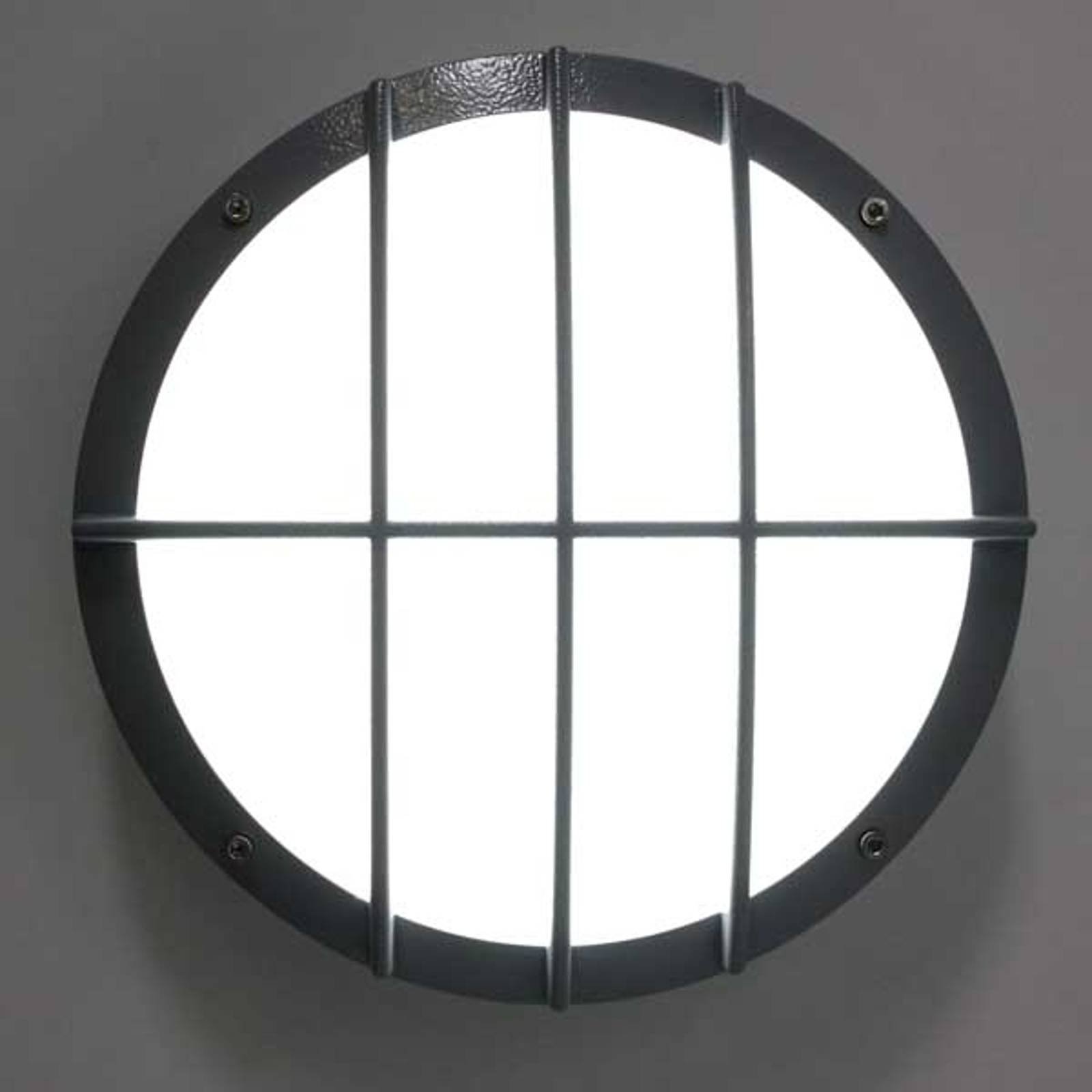 SUN 8 LED-veggl. i trykkstøpt alum. m. sen. 13W 3K