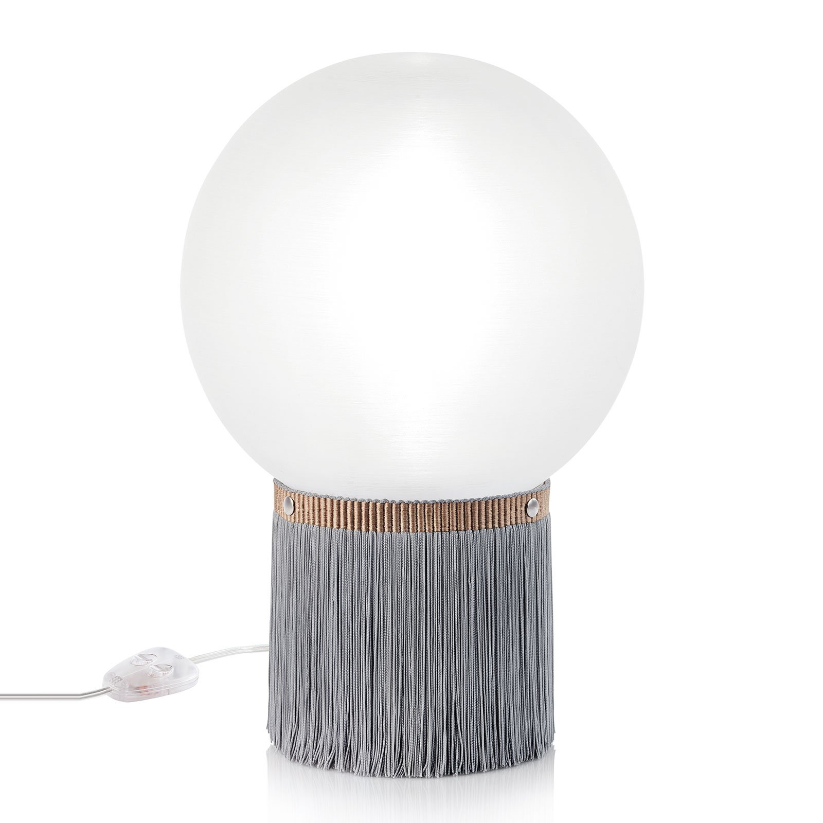 Slamp Atmosfera bordlampe Fringe 30 cm grå