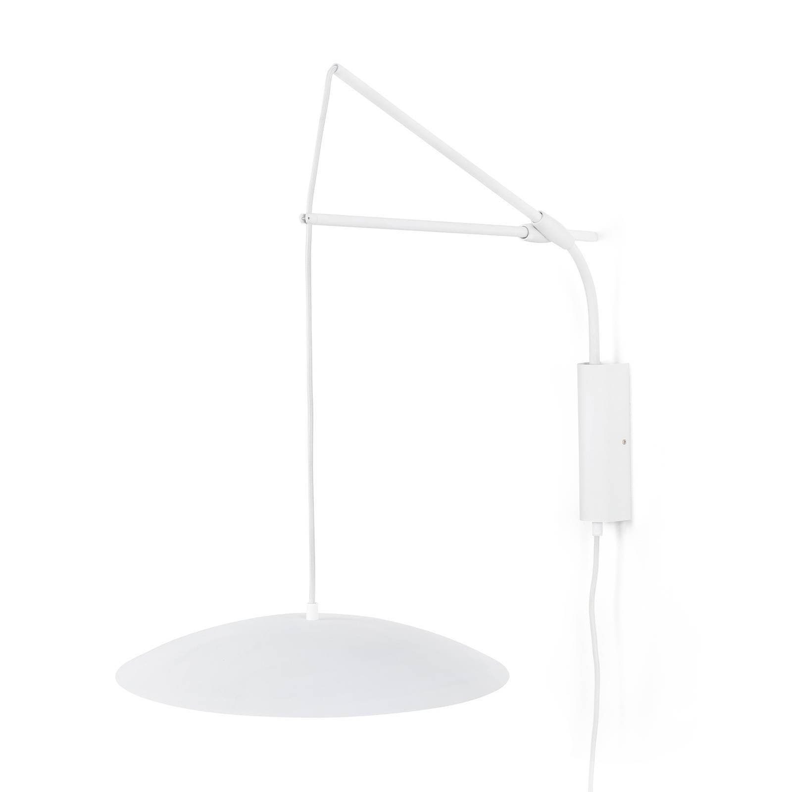 LED-vegglampe Slim med plugg, hvit