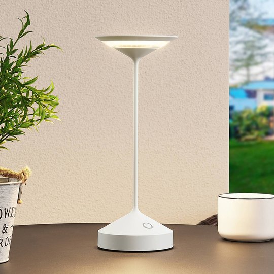 Lucande Raminum LED-bordlampe for utebruk, hvit
