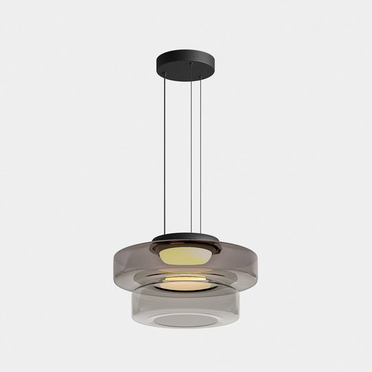 LEDS-C4 Strada Pendel Phase H23cm Ø40cm røykgrå