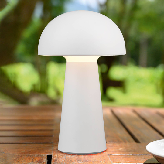LED-bordlampe Lennon med batteri, hvit