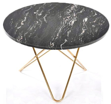 Big O table spisebord - svart/messing understell