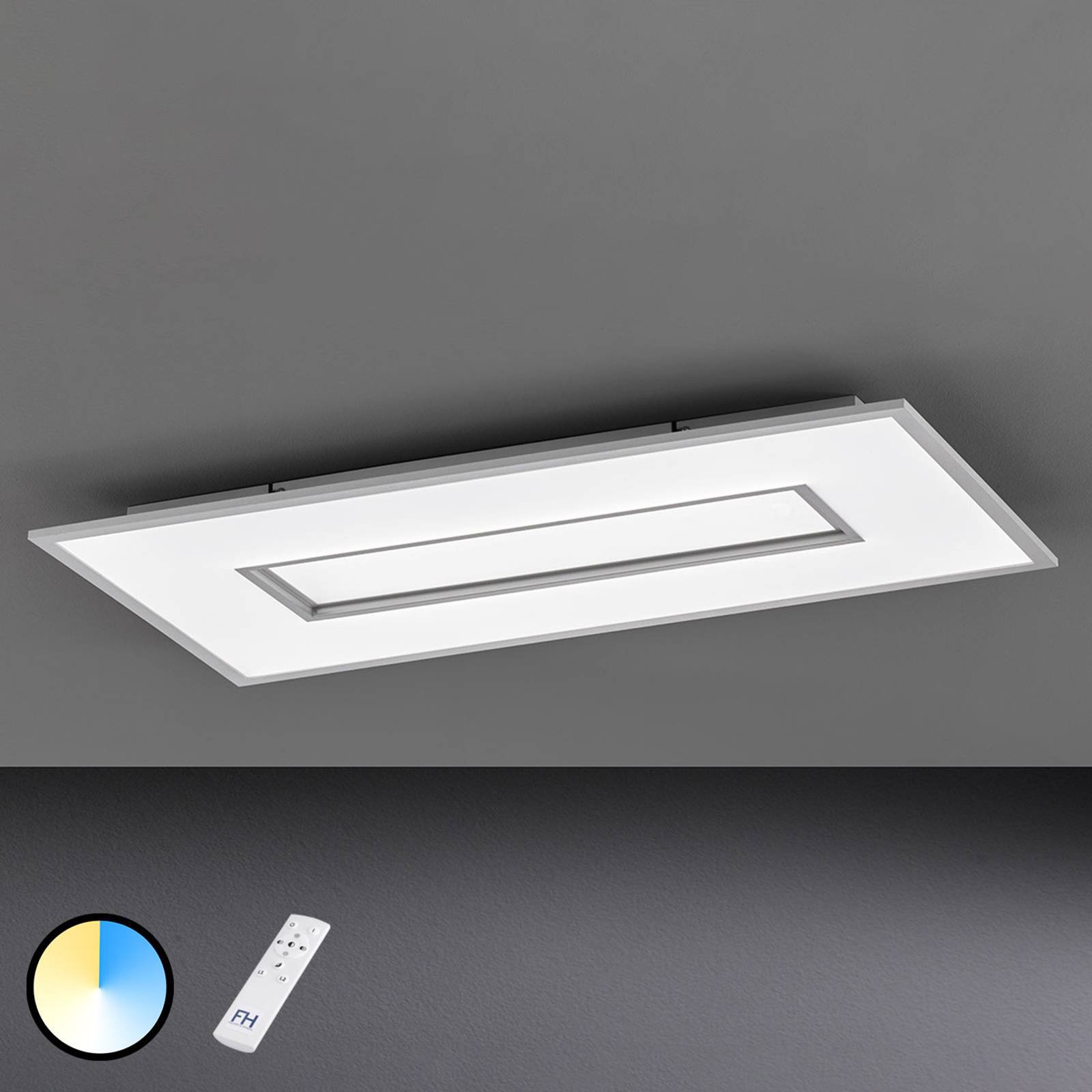 LED-taklampe Tiara, rektangel, 96x50 cm