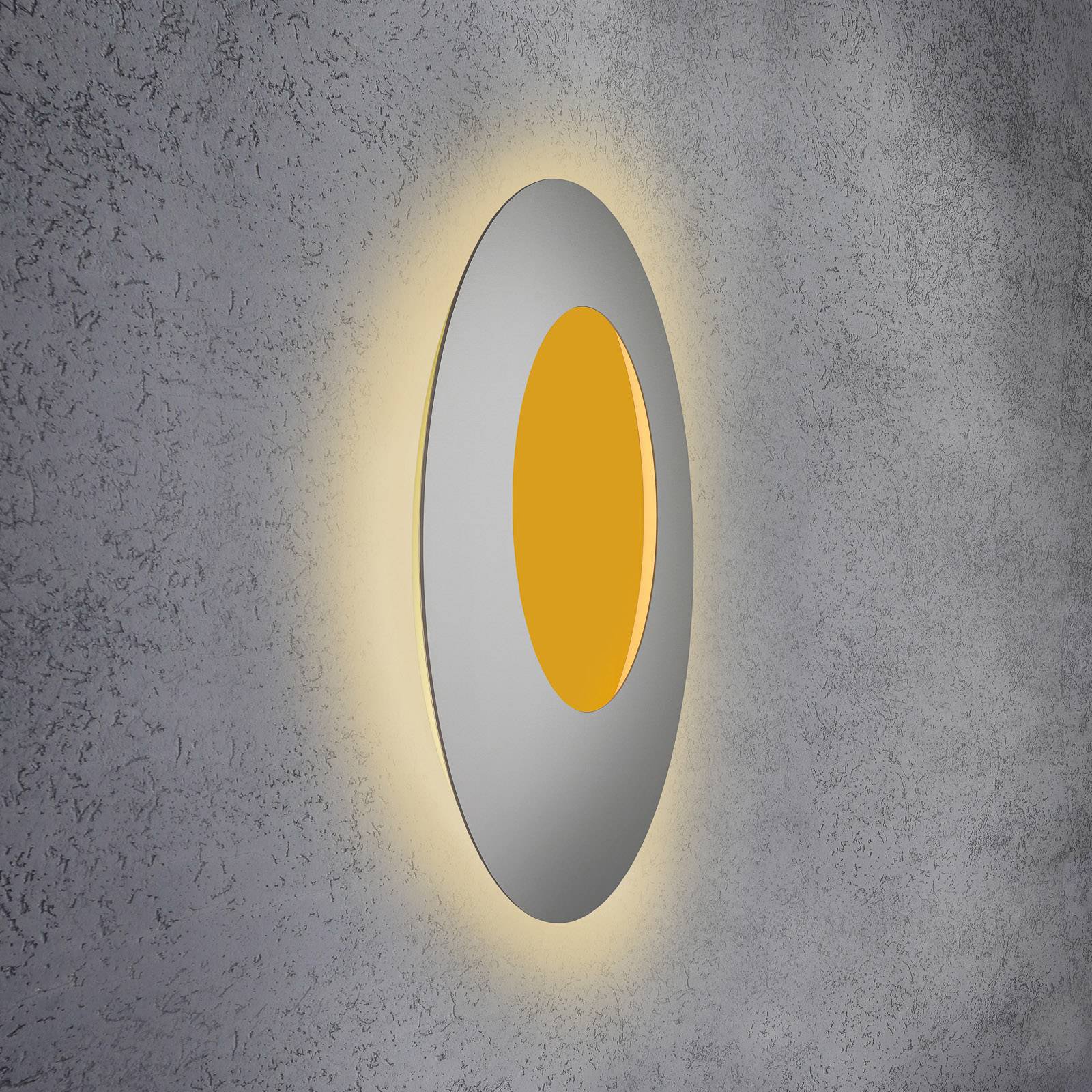 Escale Blade Open LED-vegglampe RGB+W, sølv, Ø79cm