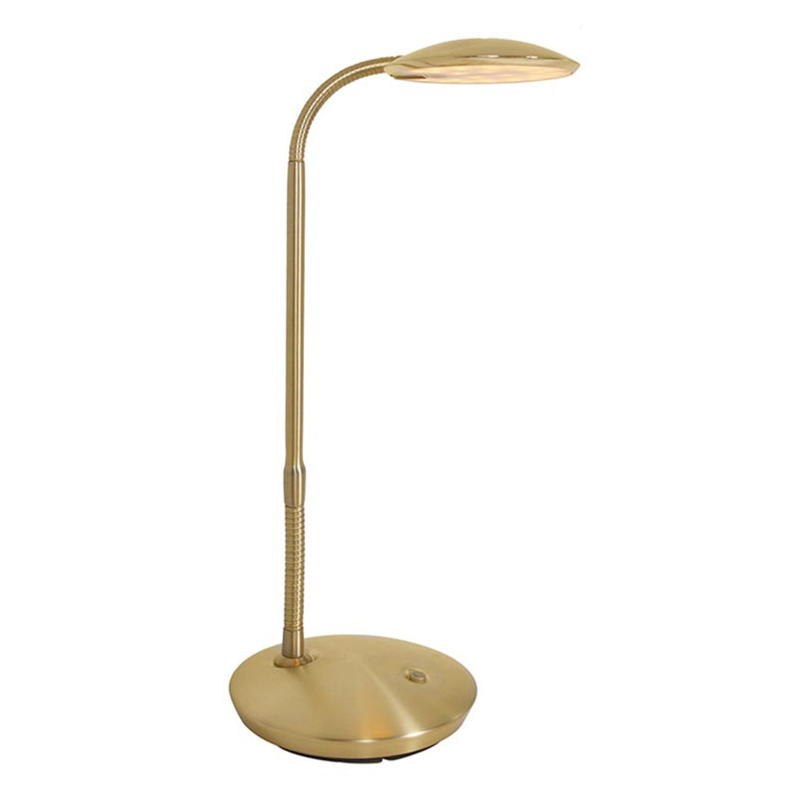 Zenith – messingfarget LED-bordlampe med dimmer