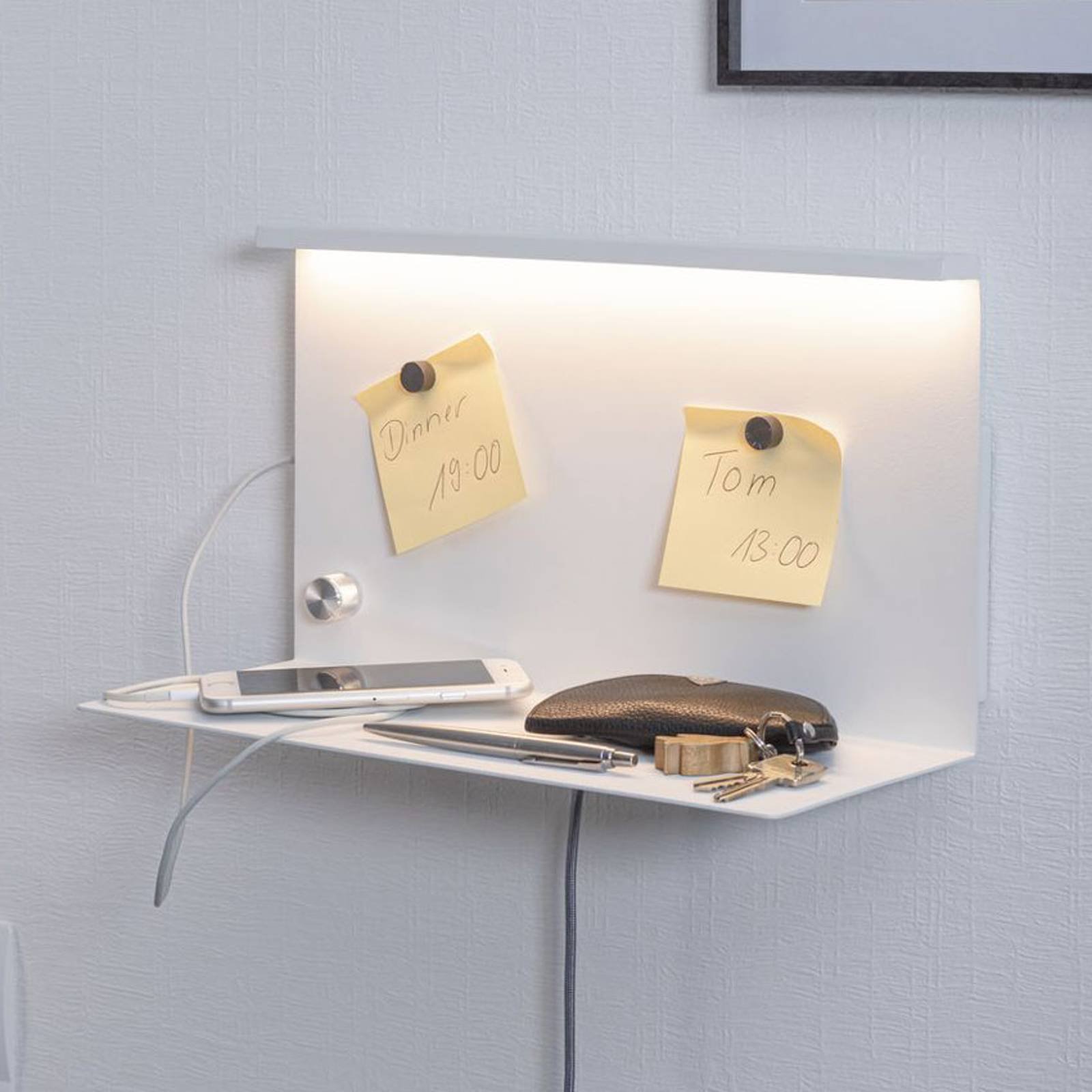 Paulmann Jarina LED-vegglampe med hylle