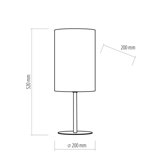Bordlampe Tercino, oransje skjerm