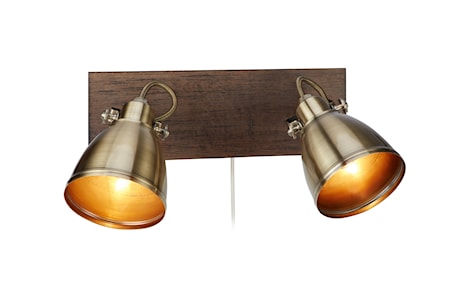 Native Vegglampe 2 Brun/Antikk