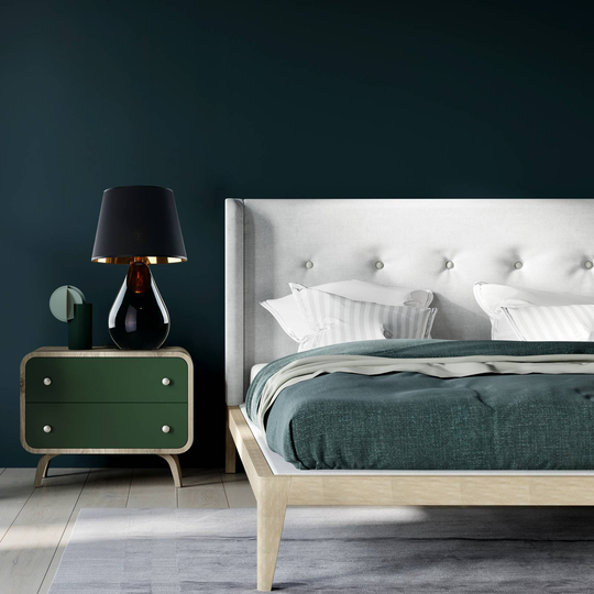 Lacrima bordlampe, svart/gull