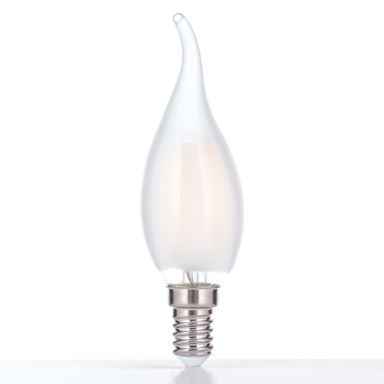 LED-lyspære i flammeform E14 4W, varmhvit, dimbar