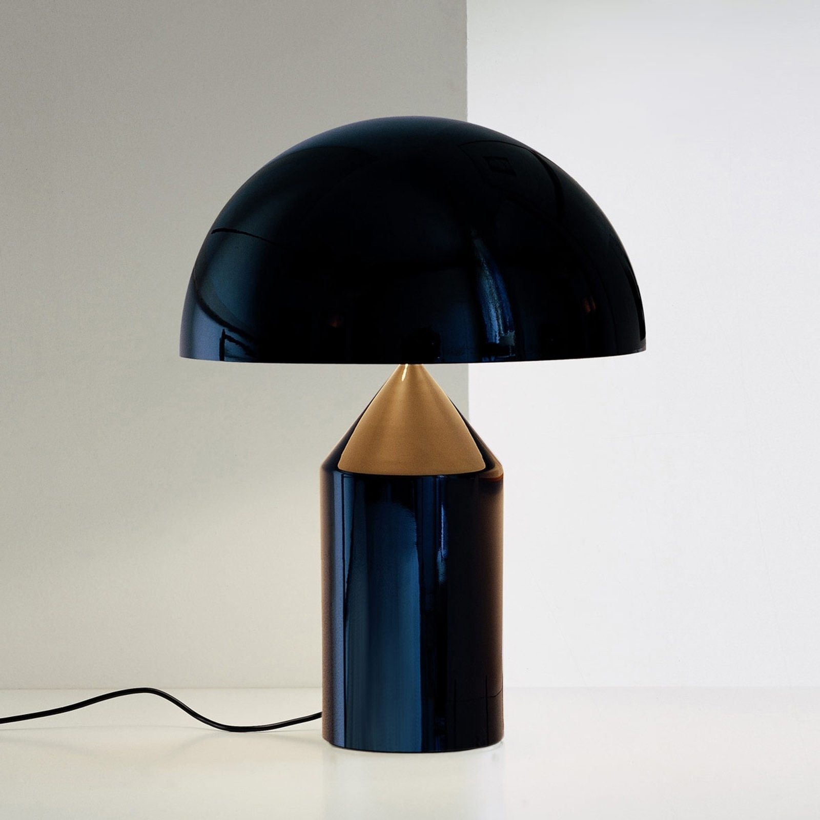 Design-bordlampe Atollo m. dimmer, svart