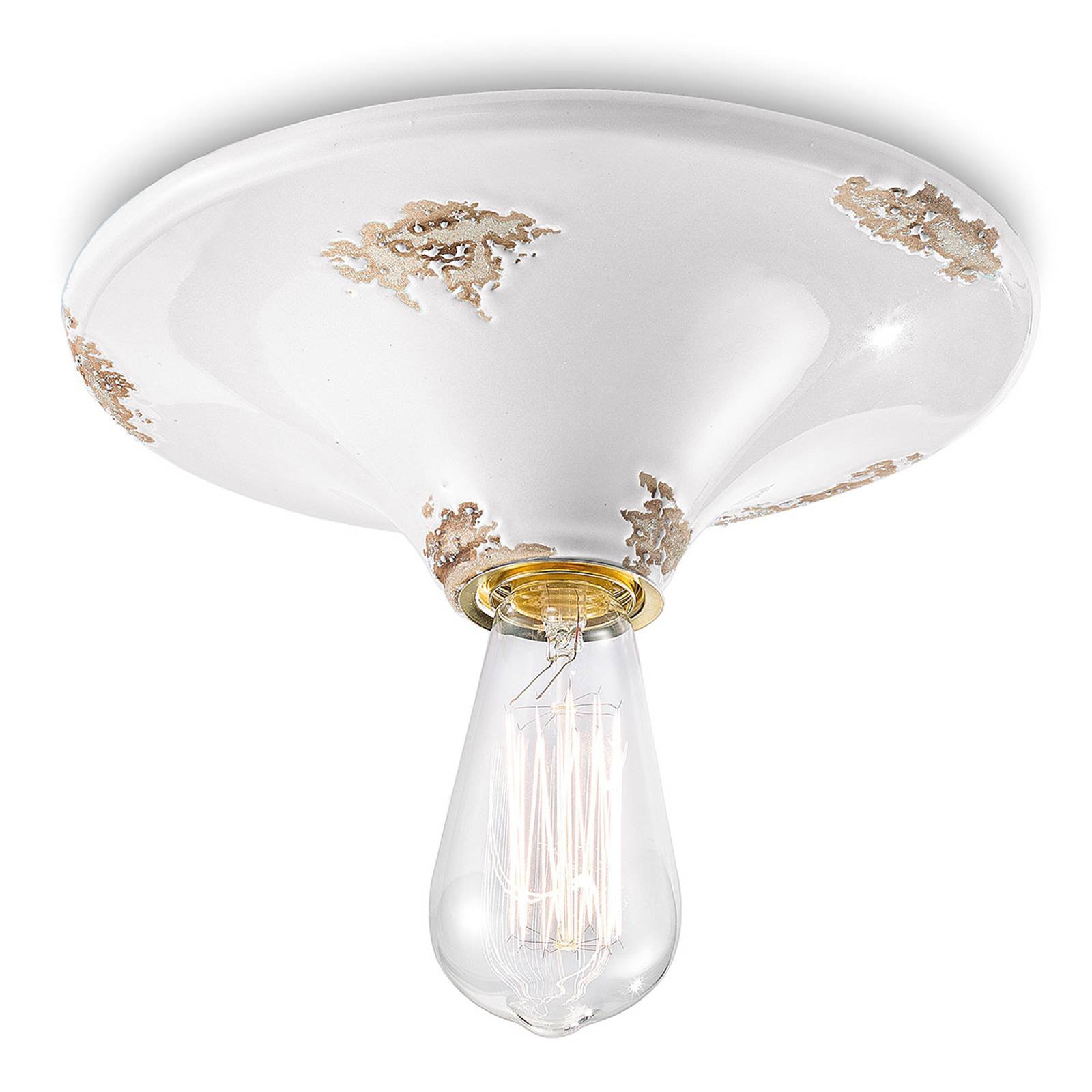 Taklampe i vintagestil C134 hvit