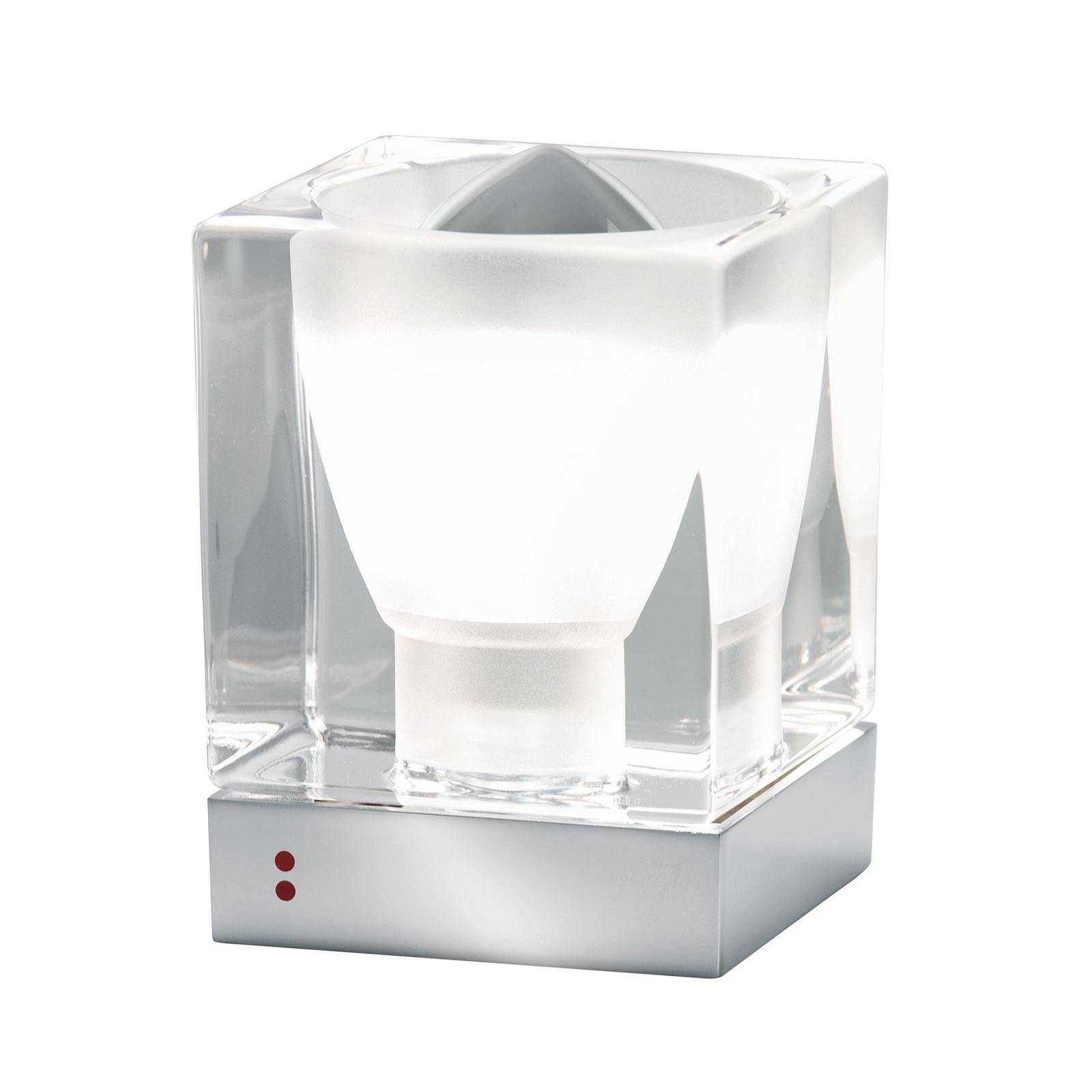 Fabbian Cubetto bordlampe E14, krom/klar